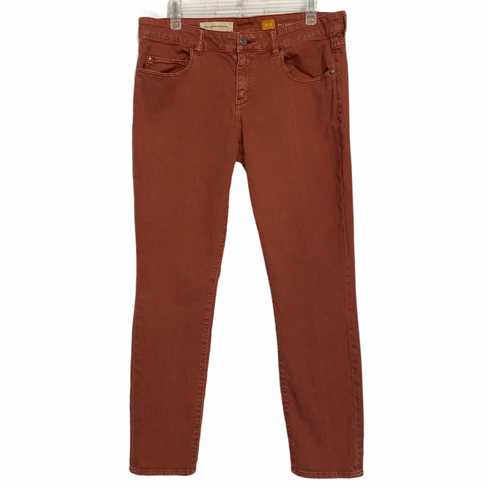 Anthropologie Stet Fit Rust Colored Skinny Jeans